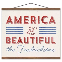 Clearance Kirklands Home America the Beautiful Personalized Hanging Canvas