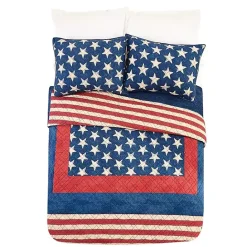 Sale Kirklands Home Americana Patch 3-pc. Full/Queen Quilt Set