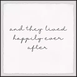 Online Kirklands Home And They Lived Happily Framed Art Print White