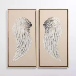 Hot Kirklands Home Angel Wings Framed Canvas Art Prints, Set of 2