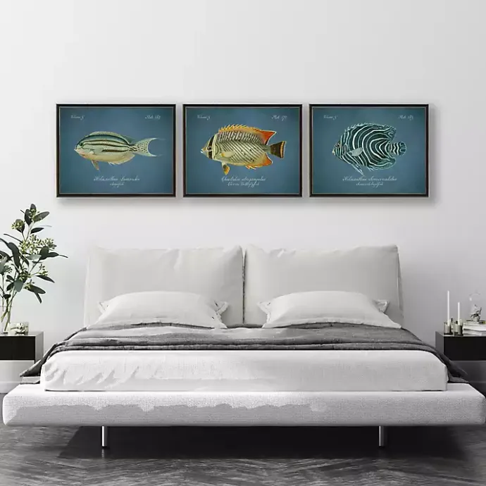 Kirklands Home Angelfish Framed Wall Art Blue