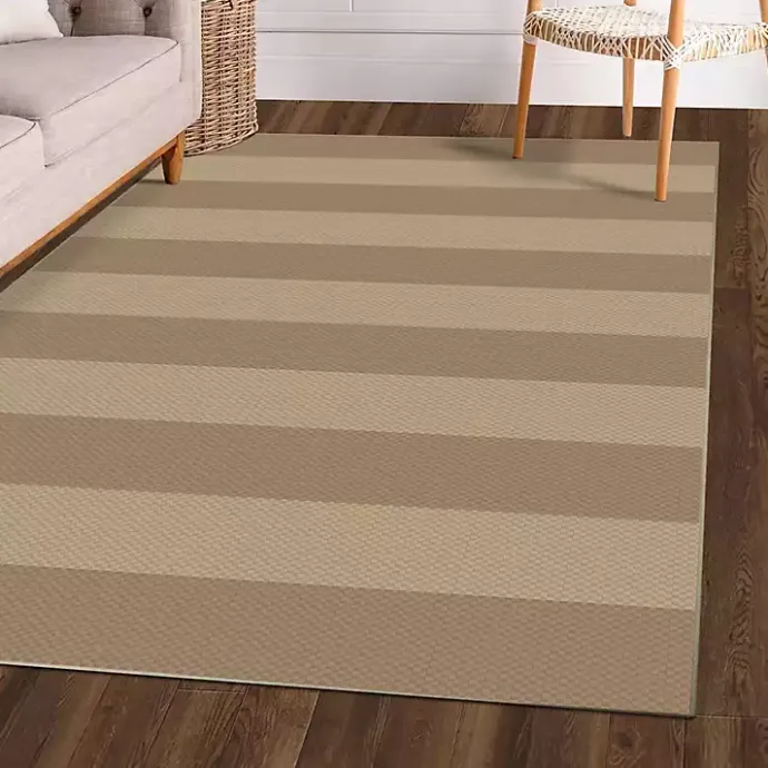 Sale Kirklands Home Anika Natural Striped Washable Area Rug, 5x7