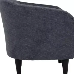 Hot Kirklands Home Anthracite Aston Barrel Accent Chair Blue