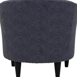 Hot Kirklands Home Anthracite Aston Barrel Accent Chair Blue