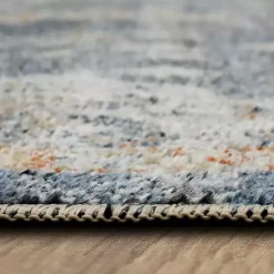 New Kirklands Home Anthracite Granary Floral Runner, 2x10 Blue