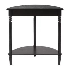 Online Kirklands Home Antique Half Round Console Table Black