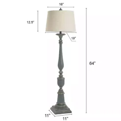 Discount Kirklands Home Antique Bourgault Floor Lamp Blue