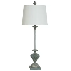 Best Kirklands Home Antique Cast Buffet Lamp Blue