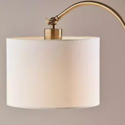 Sale Kirklands Home Antique Brass Arc Floor Lamp White