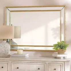 Kirklands Home Antique Brass Bamboo Wall Mirror