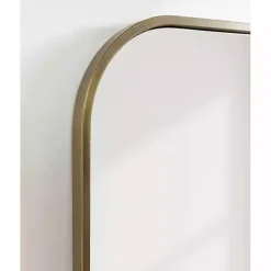 Best Kirklands Home Antique Brass Wide Arch Wall Mirror Gold