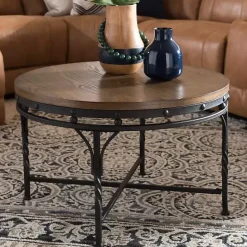 Online Kirklands Home Antique Bronze Round Coffee Table