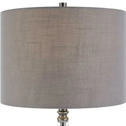 Hot Kirklands Home Antique Dark Nickel Cone Base Table Lamp Gray