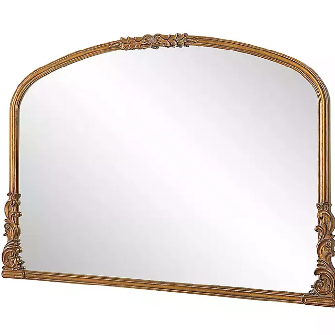 Outlet Kirklands Home Antique Baroque Arched Wall Mirror Gold