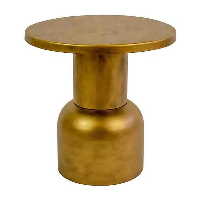 Hot Kirklands Home Antique Barrel Frame Accent Table Gold