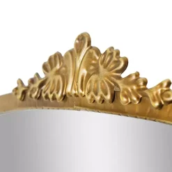 Discount Kirklands Home Antique Gold Metal Baroque Arch Wall Mirror