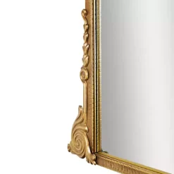 Discount Kirklands Home Antique Gold Metal Baroque Arch Wall Mirror