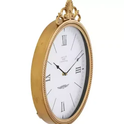 Discount Kirklands Home Antique Gold Metal Scroll Wall Clock