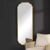 Hot Kirklands Home Antique Gold Wooden Mirror with Curved Corners