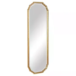 Hot Kirklands Home Antique Gold Wooden Mirror with Curved Corners