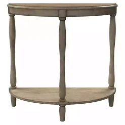 New Kirklands Home Antique Demilune Side Table Gray