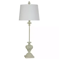 Kirklands Home Antique Cast Buffet Lamp Ivory