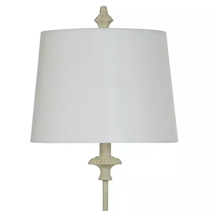 Kirklands Home Antique Cast Buffet Lamp Ivory