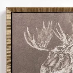 Online Kirklands Home Antique Moose Framed Canvas Art Print