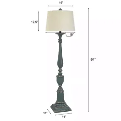 Clearance Kirklands Home Antique Navy Bourgault Floor Lamp Blue