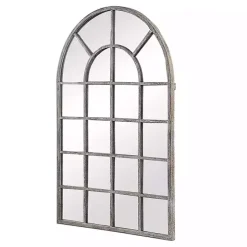 Best Kirklands Home Antique Rustic Arch Windowpane Mirror