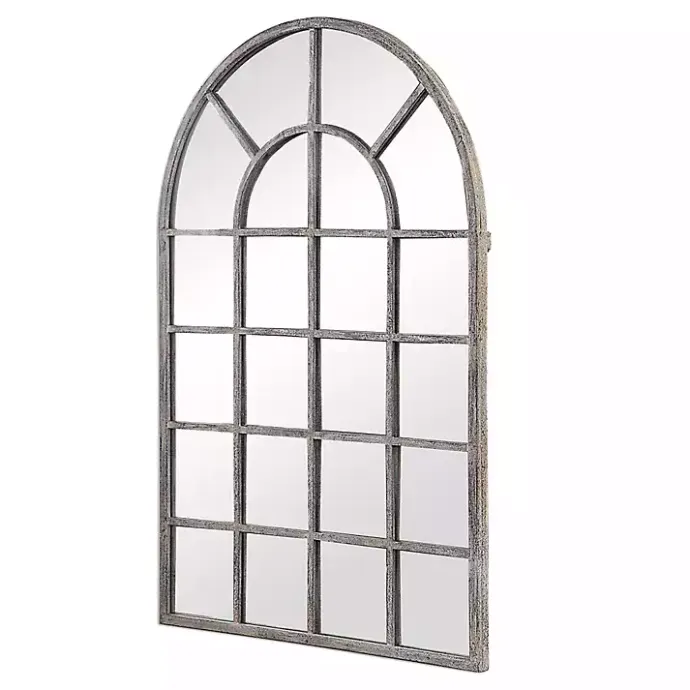 Best Kirklands Home Antique Rustic Arch Windowpane Mirror