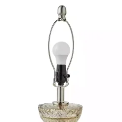 Kirklands Home Antique Textured Glass Luxuria Table Lamp Silver
