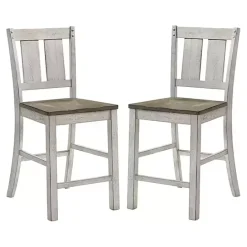 Online Kirklands Home Antique White & Ash Brown 2-pc. Counter Stool Set