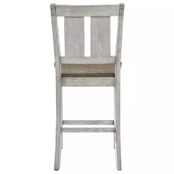Online Kirklands Home Antique White & Ash Brown 2-pc. Counter Stool Set