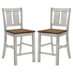 Clearance Kirklands Home Antique White & Dark Brown 2-pc. Counter Stool Set