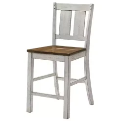 Clearance Kirklands Home Antique White & Dark Brown 2-pc. Counter Stool Set