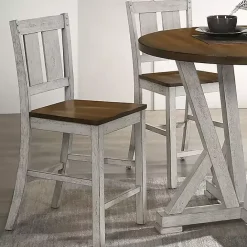 Clearance Kirklands Home Antique White & Dark Brown 2-pc. Counter Stool Set