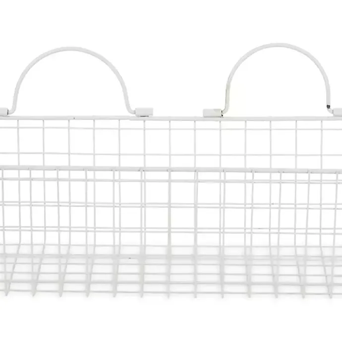 Discount Kirklands Home Antique White 2-pc. Long Wire Basket Set, 17 in.