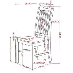 Sale Kirklands Home Antique Slatted Back Dining Chairs, Set of 2 White