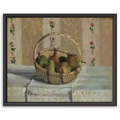 Hot Kirklands Home Apples and Pears in a Round Basket Framed Print