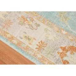 Outlet Kirklands Home Aqua and Beige Bohemian Area Rug, 7x9 Blue
