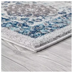 Hot Kirklands Home Aqua and Gray Alex Loomed Area Rug, 7x9