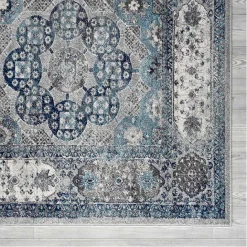 Sale Kirklands Home Aqua and Gray Alex Runner, 2x6