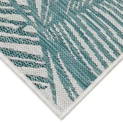 Clearance Kirklands Home Aqua Forest Leaf Indoor/Outdoor Area Rug, 6x9