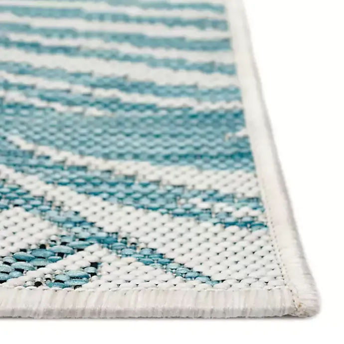 Clearance Kirklands Home Aqua Forest Leaf Indoor/Outdoor Area Rug, 6x9