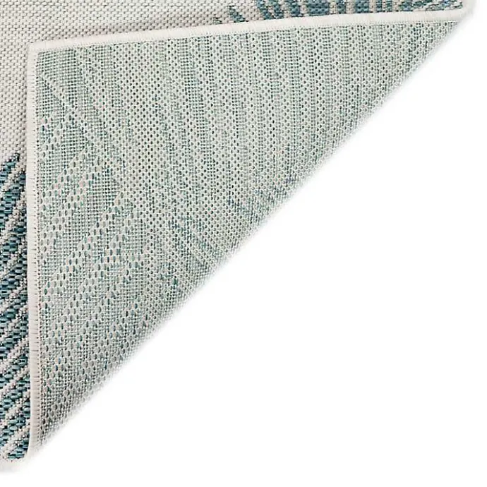 Clearance Kirklands Home Aqua Forest Leaf Indoor/Outdoor Area Rug, 6x9