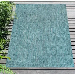 Discount Kirklands Home Aqua Intertwine Indoor/Outdoorr Area Rug, 6x9 Blue