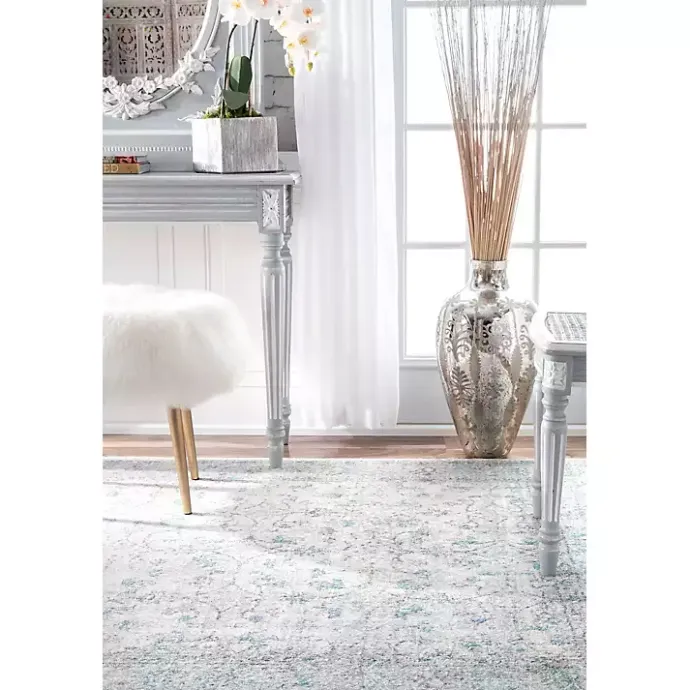 Hot Kirklands Home Aqua Rio Vintage Area Rug, 5x7 Blue
