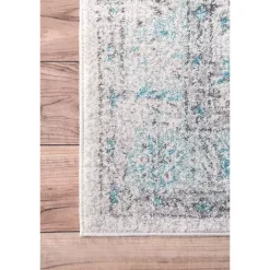Hot Kirklands Home Aqua Rio Vintage Area Rug, 5x7 Blue