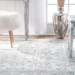 New Kirklands Home Aqua Rio Vintage Area Rug, 4x6